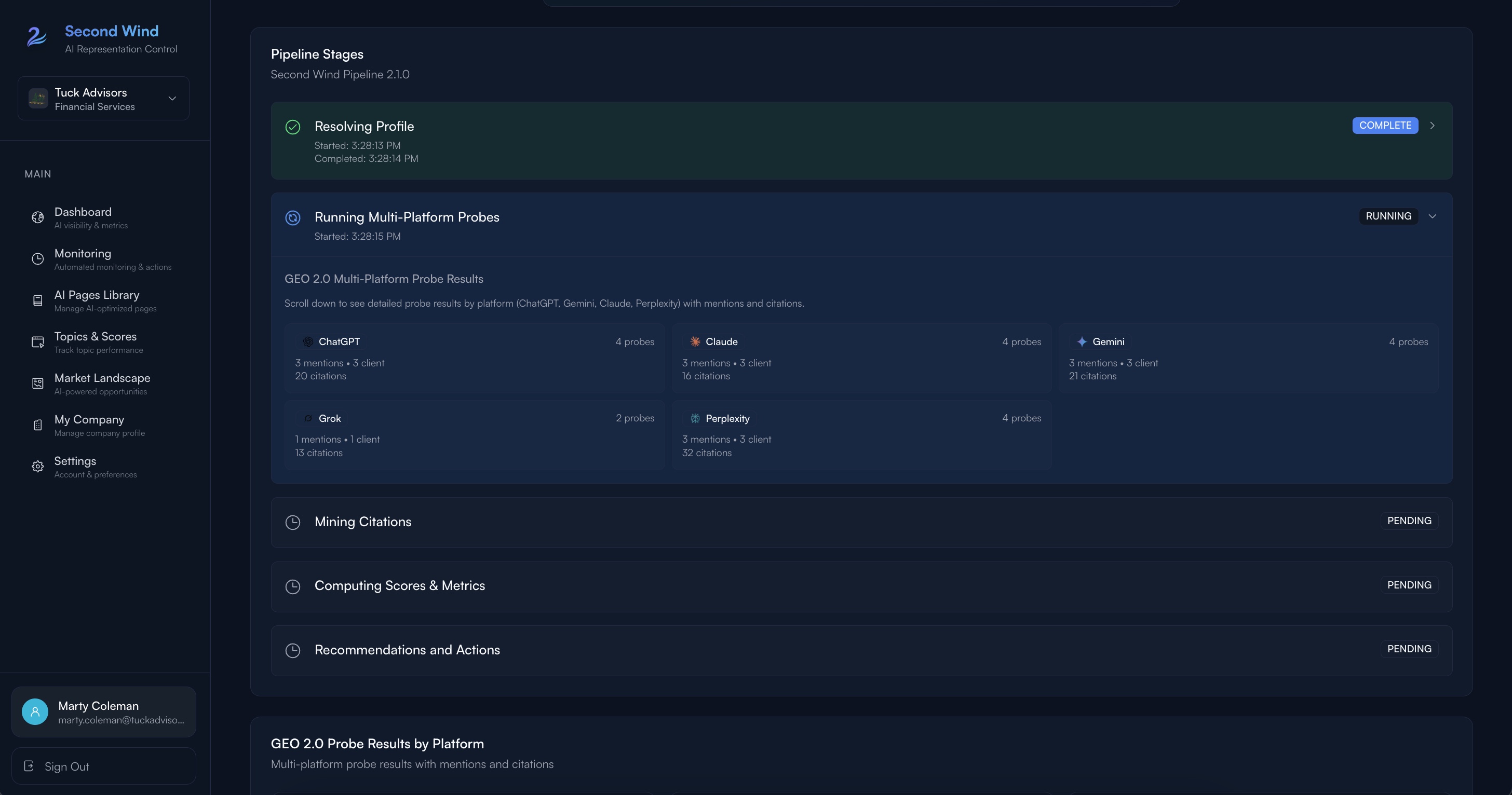 Research Pipeline Platform Screenshot 2